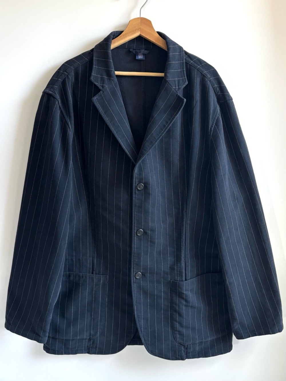 Polo Jeans Co. Ralph Lauren Men's Navy Blue Pinstripe Sport Jacket Coat Size 3XL